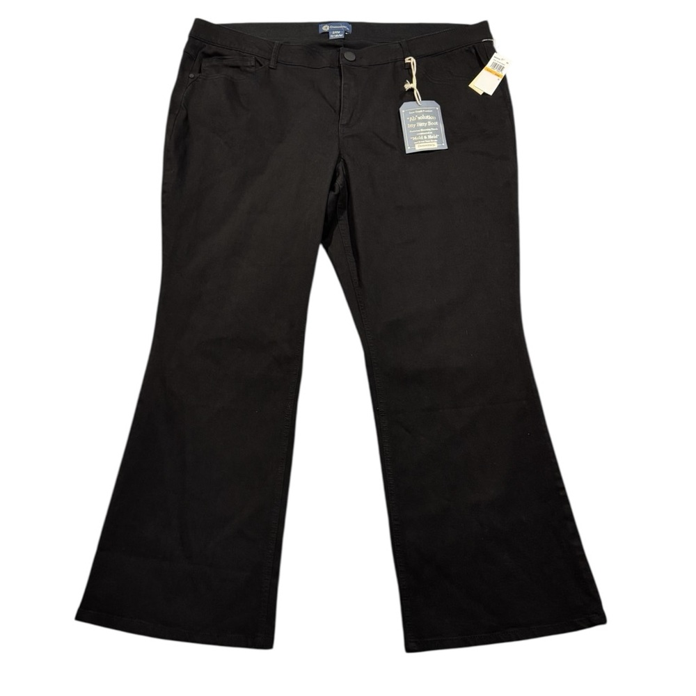 Democracy Itty Bitty Boot Cut Jeans Womens Sz 24W Black Stretch Denim